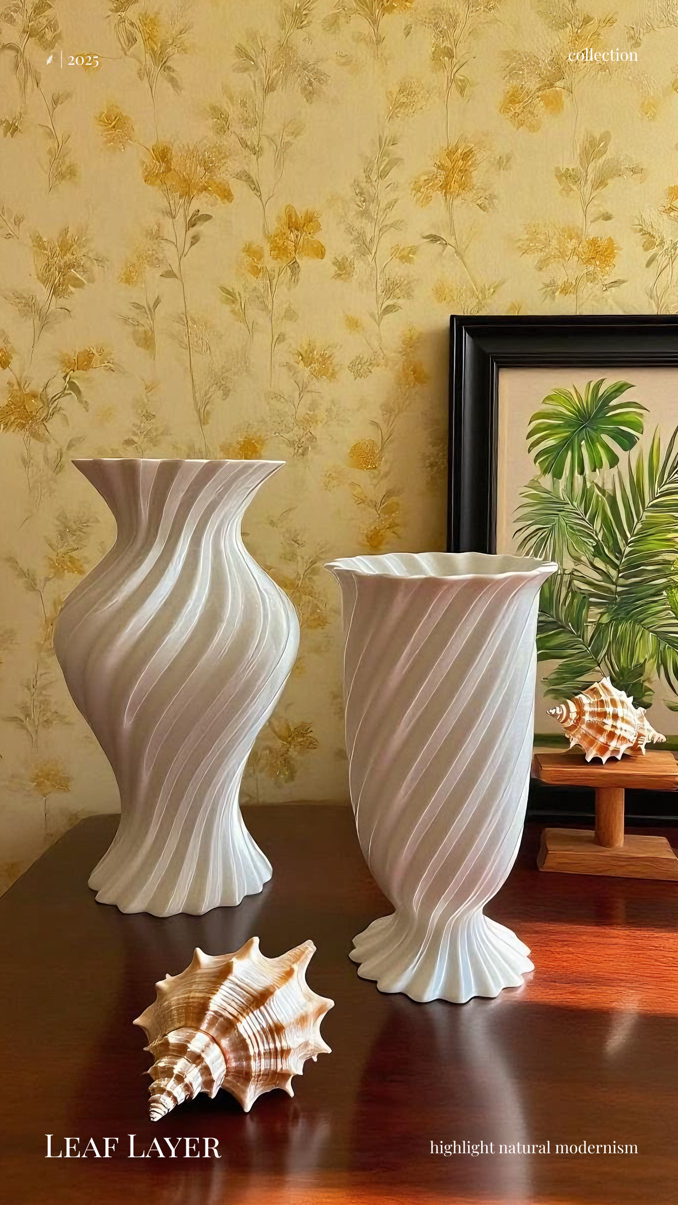 Bloom Flow Vase 01-L Silk White